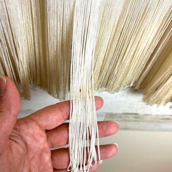 Altar’d State Women’s S Tan Cream Lace Long Sleeve Fringe Tunic Sweater Top - Picture 5 of 8